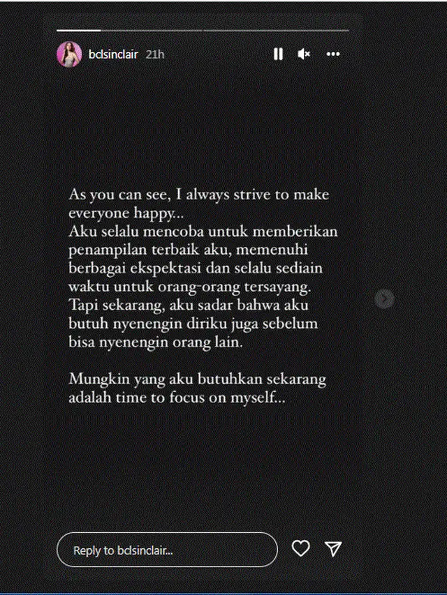 Bunga Citra Lestari curhat