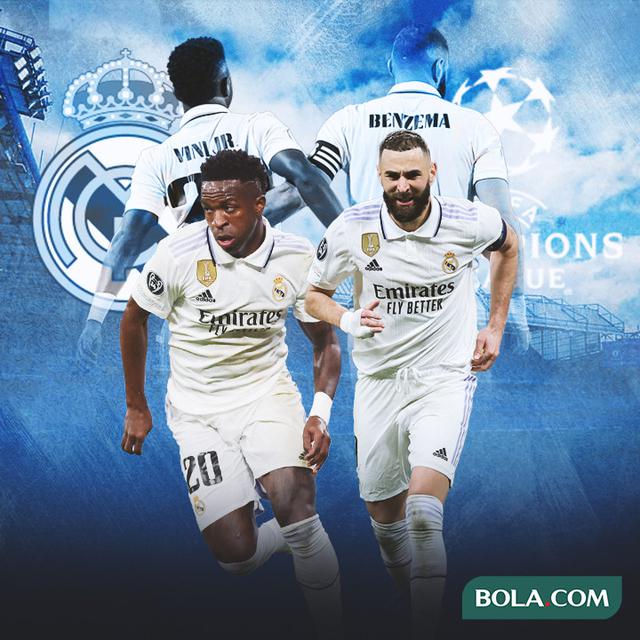 Real Madrid - Vinicius dan Karim Benzema