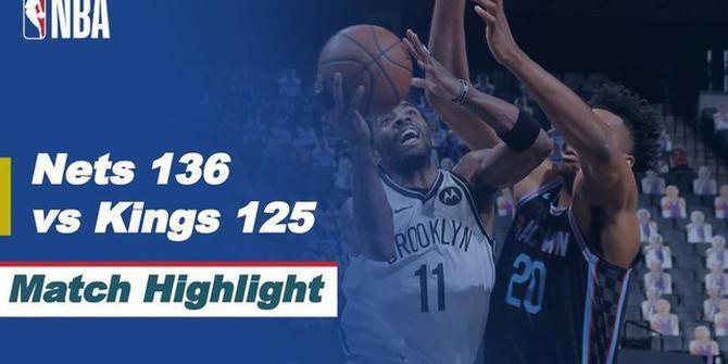 VIDEO Highlights NBA: Kyrie Irving Cetak 40 Poin, Brooklyn Nets Kalahkan Sacramento Kings 136-125