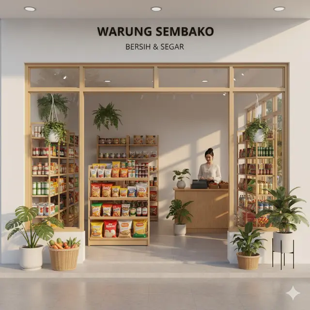 Inspirasi cat warna warung sembako