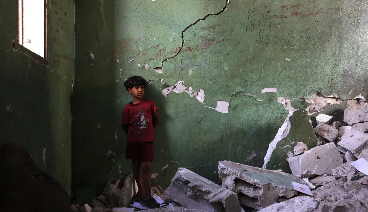 Kementerian Kesehatan setempat pada hari Kamis (10/7/2025) mengungkap setidaknya 57.762 warga Palestina telah tewas dalam perang genosida Israel di Jalur Gaza. (BASHAR TALEB/AFP)