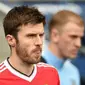 Gelandang Manchester United asal Inggris, Michael Carrick. (AFP/Paul Ellis)