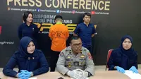 Konferensi pers yang digelar oleh Polda Gorontalo, Kompol Henny Mudji Rahayu, Kaur Penum Bid Humas Polda Gorontalo (Arfandi Ibrahim/Liputan6.com)