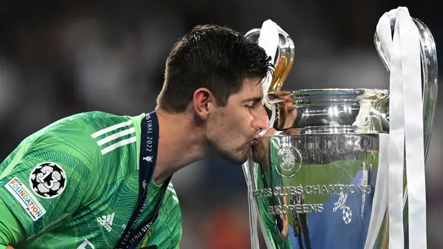 Foto: Penyelamatan-penyelamatan Super Thibaut Courtois saat Final Liga Champions, Bikin Mo Salah dan Kolega Frustasi
