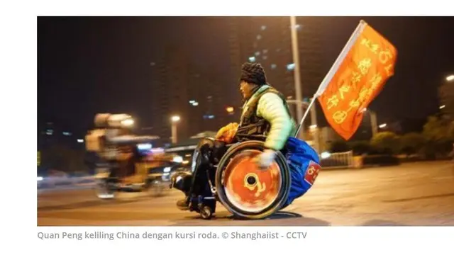 Kehilangan kaki dan menjadi disabilitas, pemuda ini wujudkan mimpi keliling Tiongkok