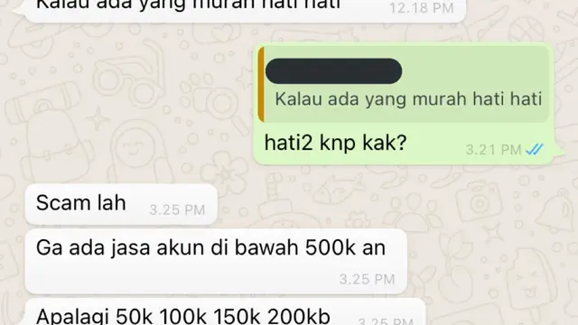 Seorang wanita yang nyaris kena tipu.