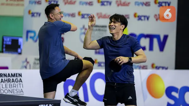 Foto: Menang di Ganda Putra, Ariel Noah Gagal Taklukkan Desta di Tunggal Putra Cabor Tenis Meja Turnamen Olahraga Selebriti Indonesia Season
