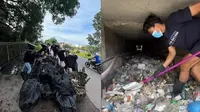 Viral aksi Ksatria Batam bersih-bersih 5 ton sampah. (Sumber: Instagram/ksatriabatam)