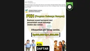 Cek Fakta: Tidak Benar Link Pendaftaran Bansos PKH Periode Juli - September 2026