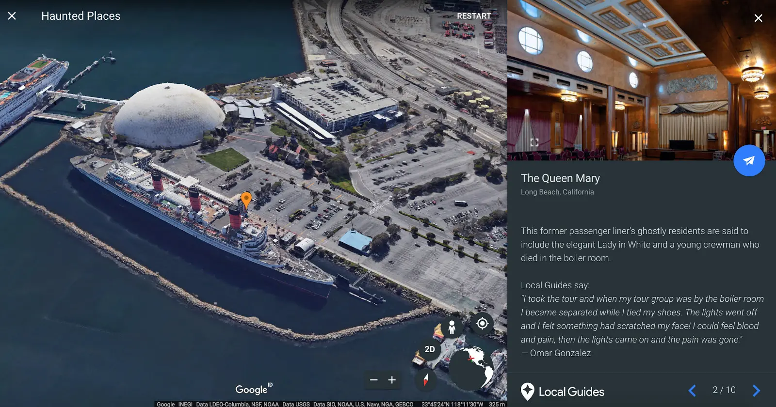 The Queen Mary, tempat paling berhantu dan seram versi Google (Sumber: Google Local Guides)