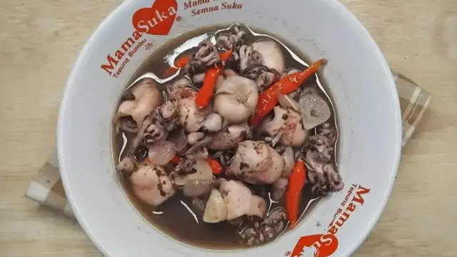 Resep cumi hitam masak asam. (dok. Cookpad  @nyanyah99)