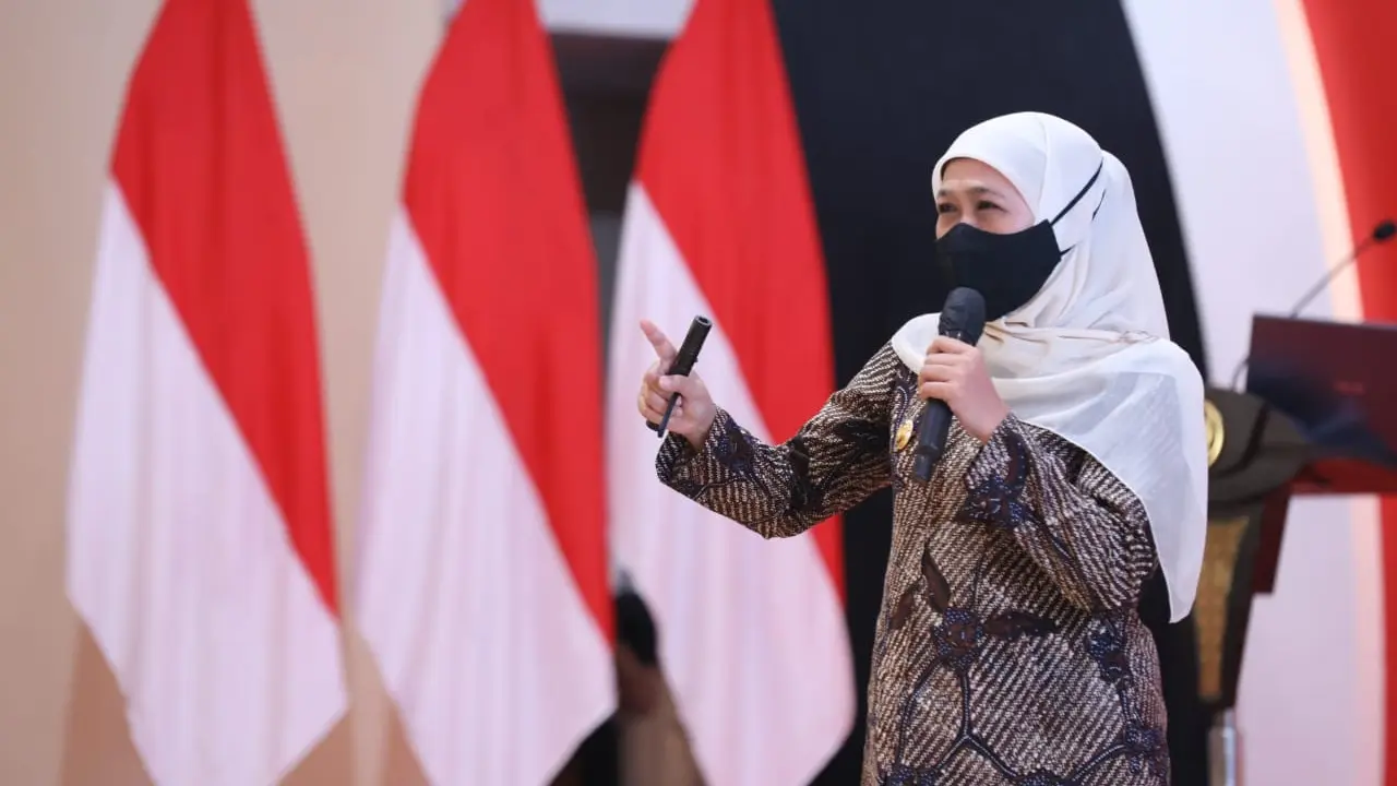 Gubernur Jatim  Khofifah Indar Parawansa. (Dian Kurniawan/Liputan6.com)