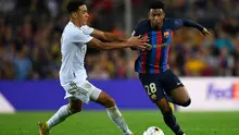 Bek Barcelona Alejandro Balde (kanan). (Pau BARRENA / AFP)