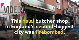 Toko Daging Halal di Inggris dilempar Bom Molotov