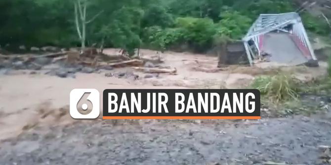 VIDEO: Banjir Bandang di Lahat, Jembatan Roboh dan 7 Rumah Hanyut