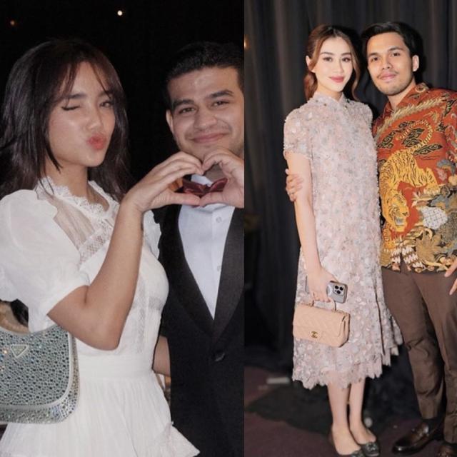 Gaya Fuji An  dan Aaliyah Massaid di Acara Ngunduh Mantu Kakak Fadil Jaidi