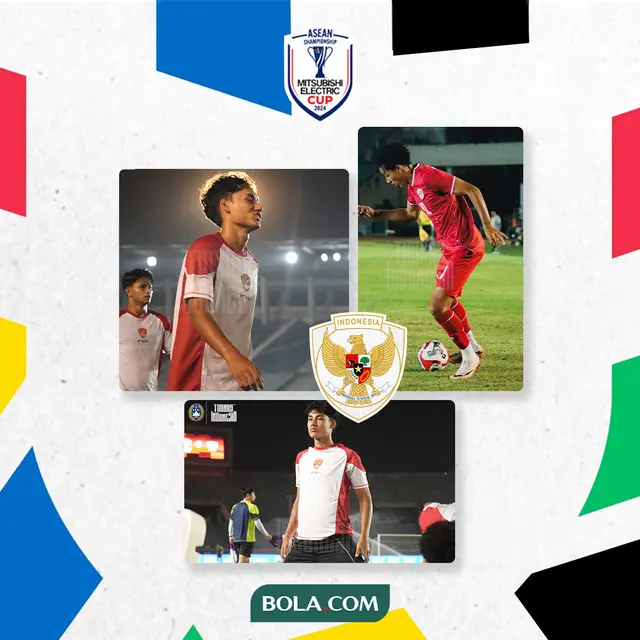 Kolase - Aksi Rafael Struick saat Timnas Indonesia Vs Myanmar di Piala AFF 2024