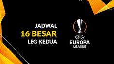 Berita motion grafis 16 besar Liga Europa di SCTV dan Vidio, Manchester United hadapi LASK di Old Trafford, Manchester.