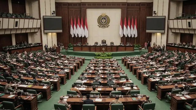 Ilustrasi Sidang Rapat DPR. Foto: AI Generated