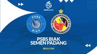 Cover prediksi PSBS Biak Vs Semen Padang - BRI Super League. (Bola.com/Gregah Nurikhsani)