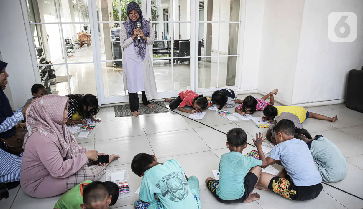 Kegiatan ini merupakan upaya memulihkan trauma psikologis para penyintas pasca kebakaran. (Liputan6.com/Faizal Fanani)
