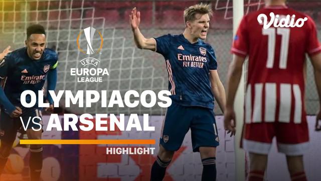 Berita video highlights leg pertama babak 16 besar Liga Europa 2020/2021 antara Olympiakos melawan Arsenal yang berakhir dengan skor 1-3, di mana Martin Odegaard menorehkan gol perdana untuk The Gunners yang sensasional, Jumat (12/3/2021) dinihari WI...
