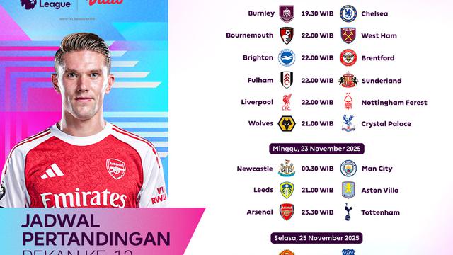 Jadwal Liga Inggris pekan ke-12 live streaming eksklusif di Vidio. (dok. vidio.com)
