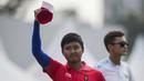 Pemanah putra Indonesia, Riau Ega, saat berlaga pada nomor recurve men's individual Asian Games di Lapangan Panahan, Senayan, Jakarta, Selasa (28/8/2018). Riau Ega mendapat medali perunggu. (Bola.com/Vitalis Yogi Trisna)