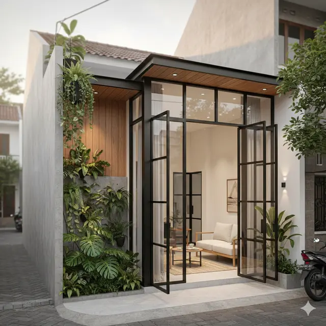 Model Rumah Tropis untuk Lahan Sempit