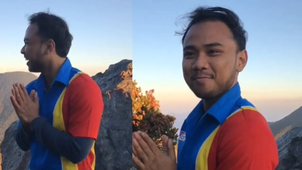 Viral Pria Pakai Baju Minimarket di Gunung Bak Layani Konsumen, Bikin Geleng Kepala