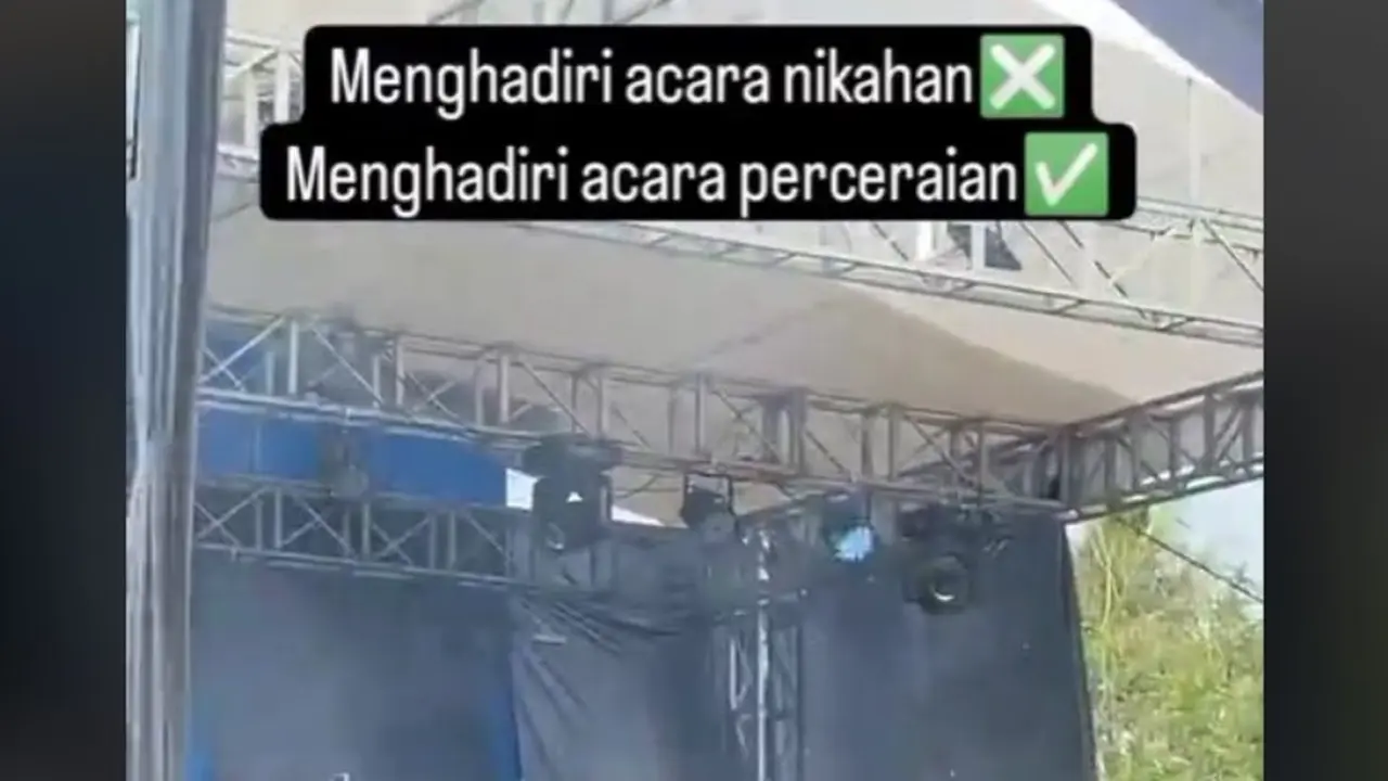 Heboh Pria di Lampung Bikin Pesta Perceraian Meriah, Istrinya Sebut Belum Resmi Bercerai.