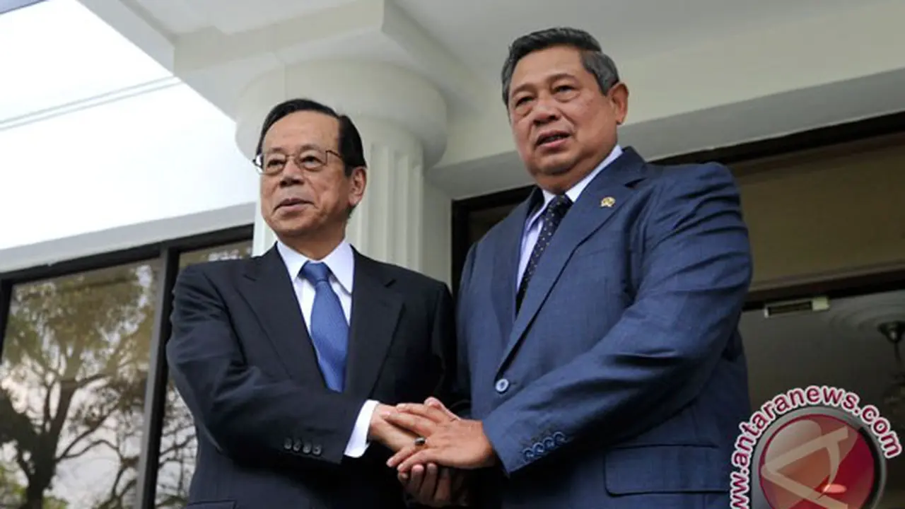 Mantan PM Jepang Yasuo Fukuda dan SBY