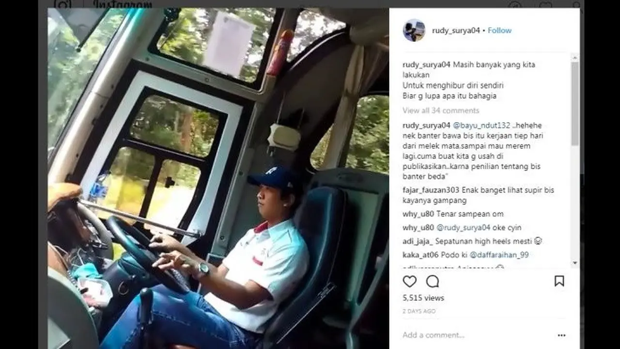 Sopir bus Surya Bali