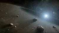 Ilustrasi asteroid. 
