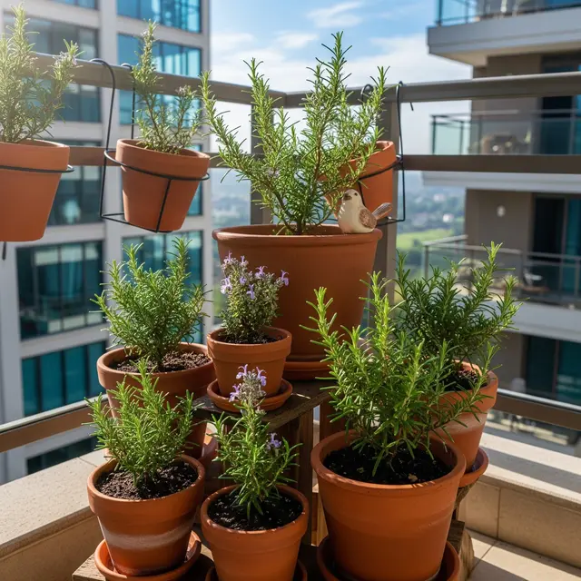 Cara Membuat Kebun Rosemary Mini di Balkon Rumah