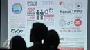 Layar data pengungkapan kasus narkoba selama tahun 2016 di gedung BNN, Jakarta, Kamis (22/12). Selain narkotika, ada 21 kasus tindak pidana pencucian uang (TPPU) yang ditangani BNN dengan total aset mencapai Rp261 Miliar. (Liputan6.com/Yoppy Renato)