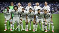 Skuat Real Madrid pada musim 2017-2018. (AFP/Javier Soriano)