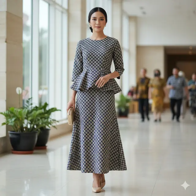 Padu padan rok batik a line (Image by Gemini AI)