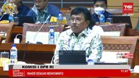 Menkominfo dalam Rapat Kerja dengan Komisi I Dewan Perwakilan Rakyat (DPR), Rabu (23/11/2022). (YouTube Komisi I DPR RI Channel)