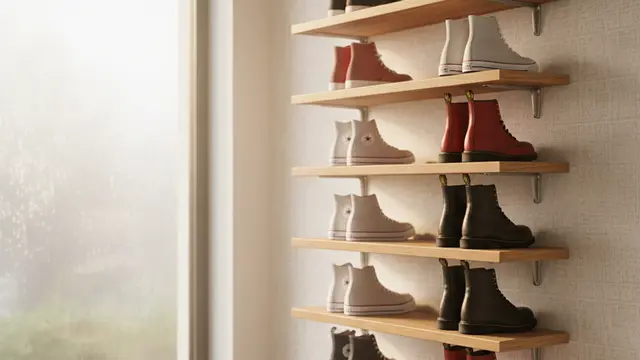 Model Lemari Sepatu Tipis untuk Area Masuk Rumah, Tidak Makan Tempat. AI