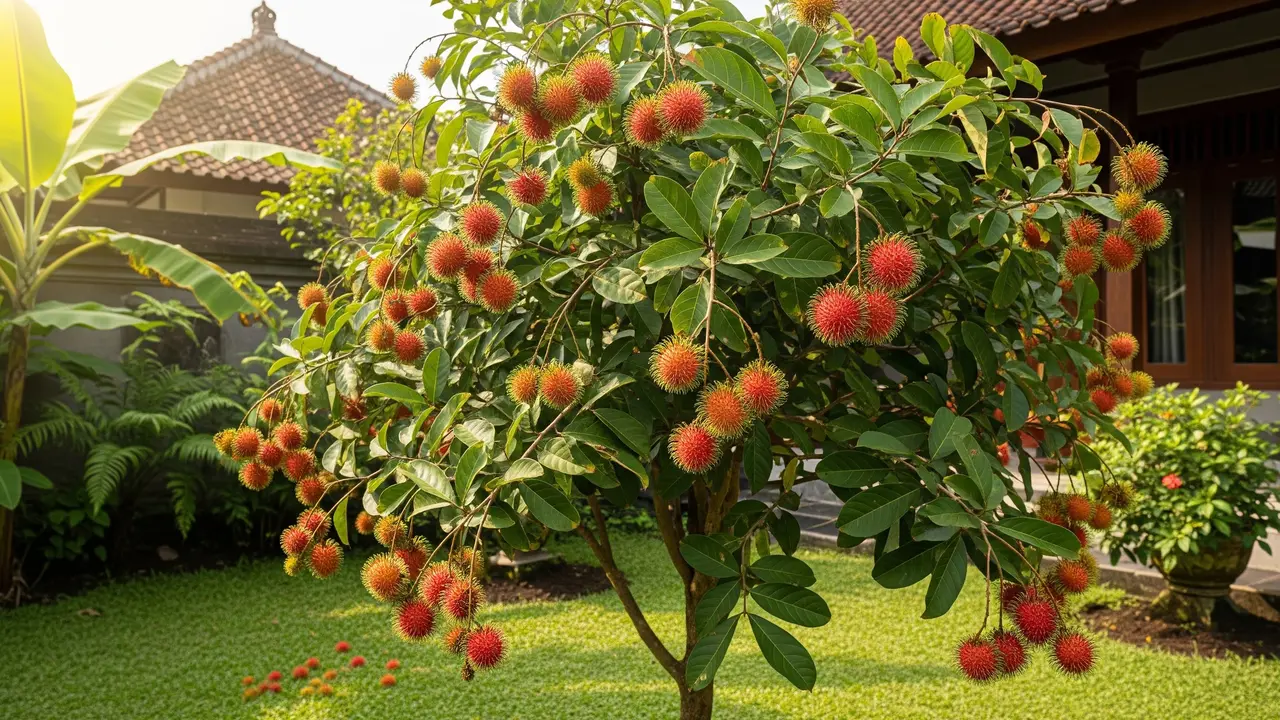 Cara Menanam Rambutan di Pekarangan agar Tidak Terlalu Besar dan Tetap Lebat Berbuah