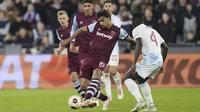 West Ham pada akhirnya bisa memecah kebuntuan pada menit ke-75 berkat gol yang dilesakkan Lucas Paqueta. (AP Photo/Kirsty Wigglesworth)