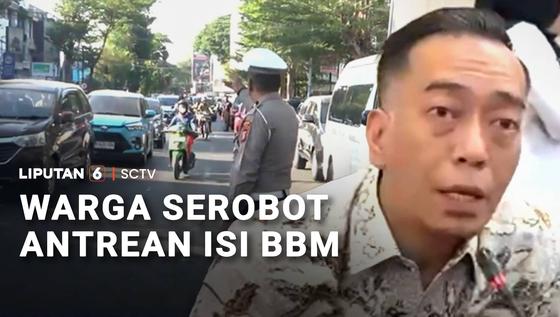 Warga Serobot Antrean Isi BBM