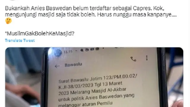 Anies Baswedan - Tifatul Sembiring (Foto: Twitter)