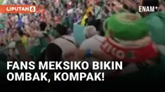 Berbagai atraksi unik dan menarik ditampilkan di ajang piala dunia 2022 Qatar. Salah satunya aksi membuat ombak manusia yang lakukan para fans Meksiko.
