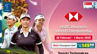 Jadwal dan live streaming LPGA Tour 2025: HSBC Women’s World Championship di Vidio. Saksikan turnamen golf bergengsi dari LPGA Tour hanya di layanan OTT Vidio. (sum. doc. vidio.com)