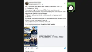 Cek Fakta: Tidak Benar Link Pendaftaran Program Magang Nasional 2026