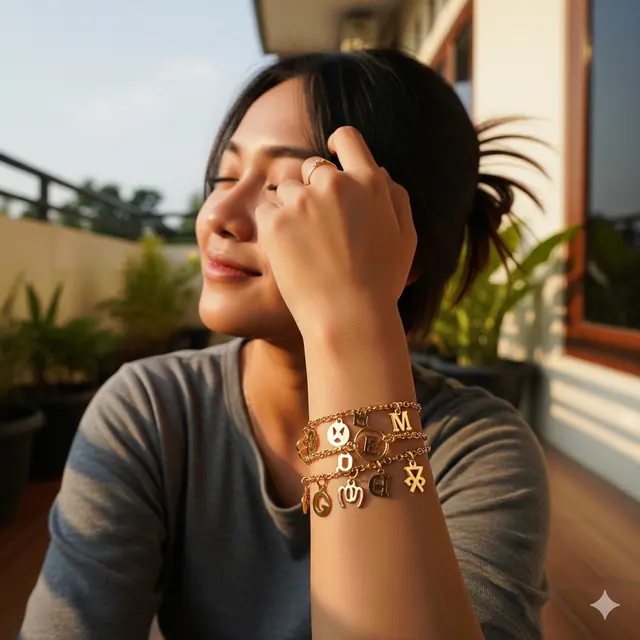 Gelang Emas Model Tumpuk Terbaru 2025