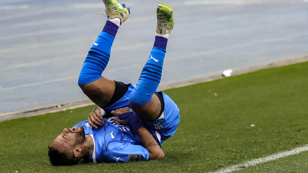 Foto: Momen Murkanya Neymar saat Al-Hilal Ditahan Imbang PFC Navbahor di Laga Grup D Liga Champions Asia 2023 / 2024