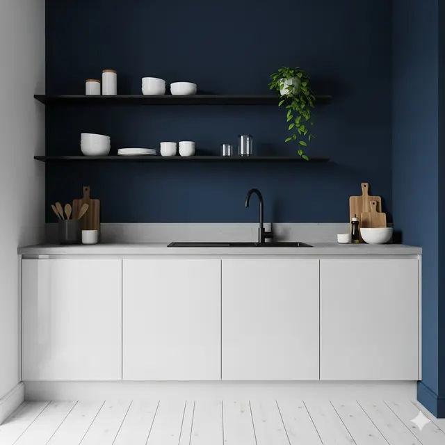 Konsep Desain Dapur Sederhana untuk Lahan Sempit. Gemini
